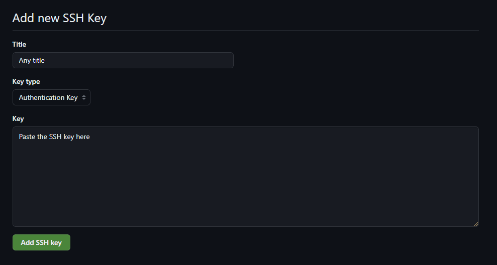 Add SSH key to GitHub
